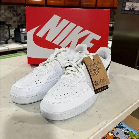 Nike Men's Court Vision Low NN White/Black Sneakers-Assorted Sizes NB DH2987-110 - Picture 2 of 8